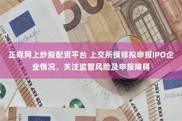 正规网上炒股配资平台 上交所摸排拟申报IPO企业情况，关注监管风险及申报障碍