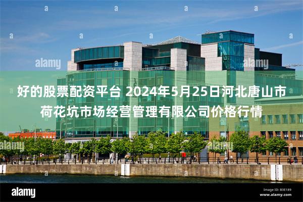 好的股票配资平台 2024年5月25日河北唐山市荷花坑市场经营管理有限公司价格行情